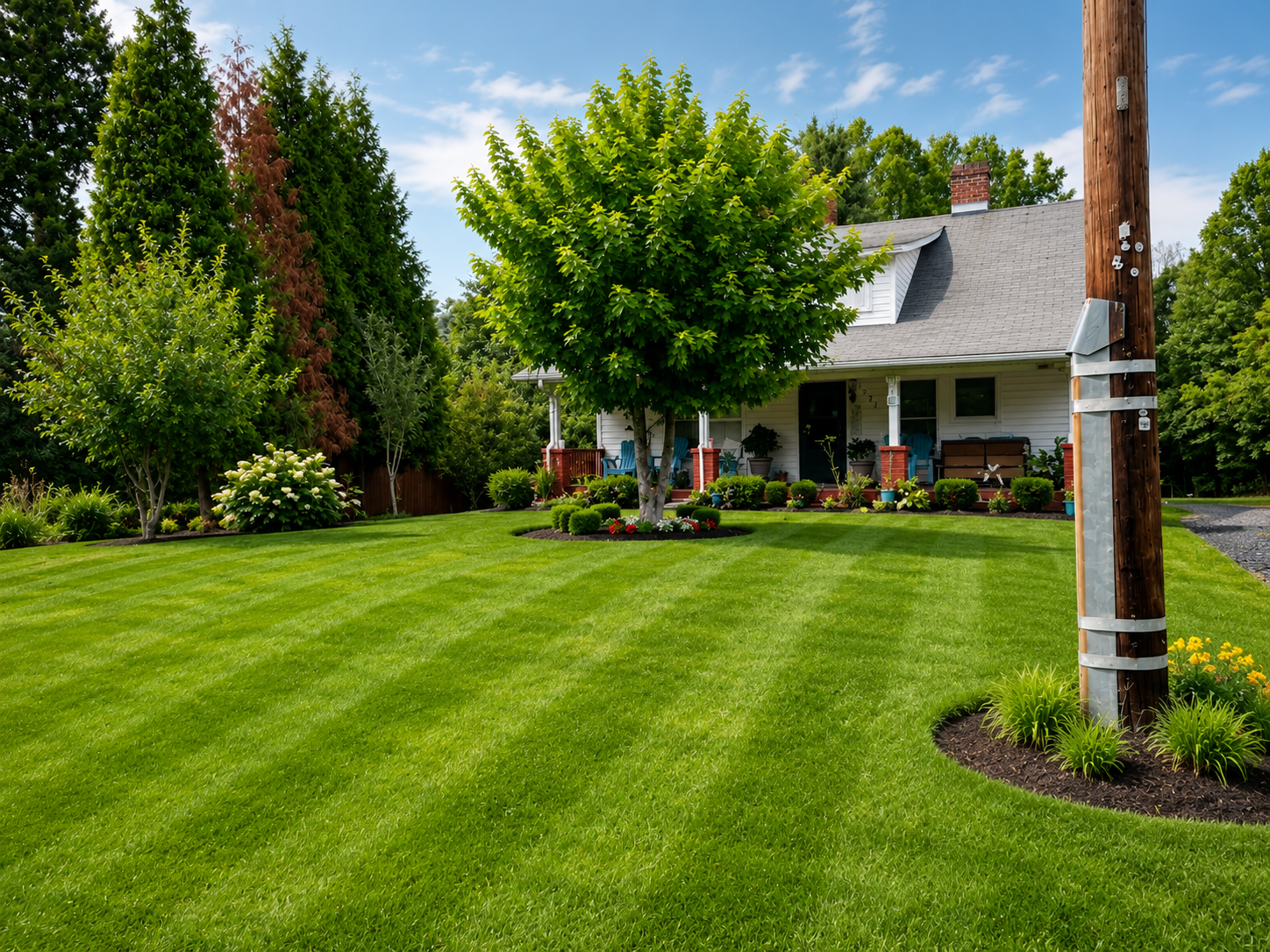 Recent clean yard maintenance project